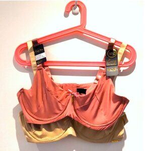 NWT 2-pack Rachel Roy Curvy Soft Cup Underwire Bra Unlined Underwired Breathable